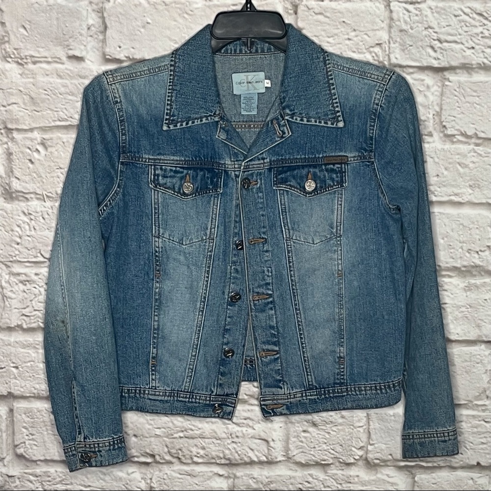 Calvin‎ Klein Jeans Denim Button Jacket Women's Size Medium